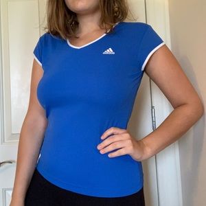 ADIDAS Breathable Blue V-Neck